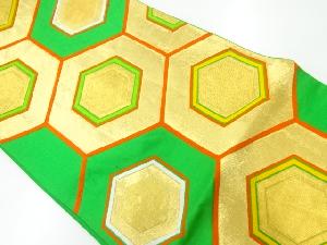 アンティーク 重ね亀甲模様織出し袋帯(材料)